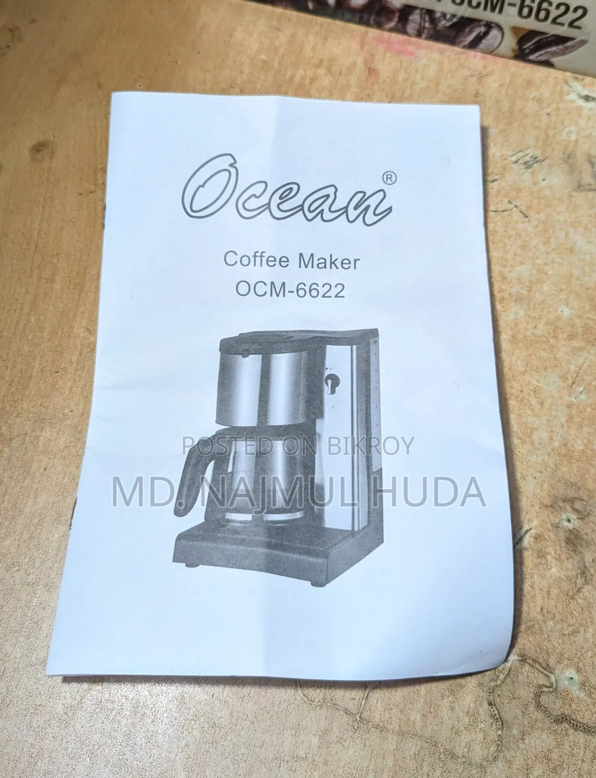 Ocean Coffee Maker Ocm-6622 (1.5l)