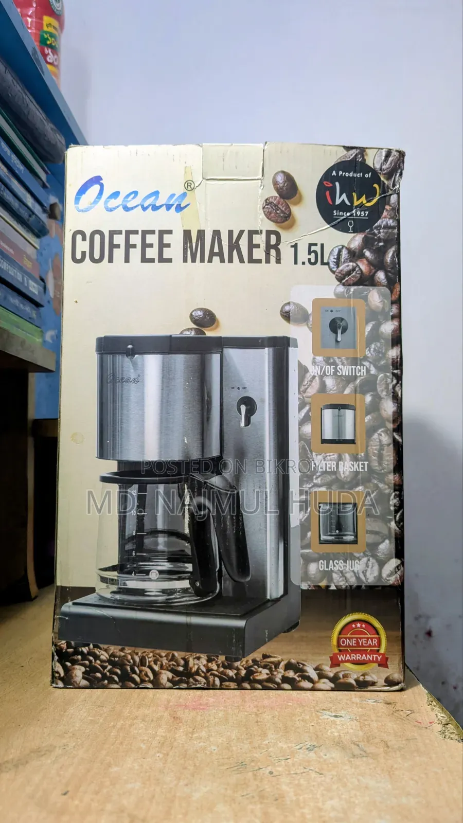 Ocean Coffee Maker Ocm-6622 (1.5l)