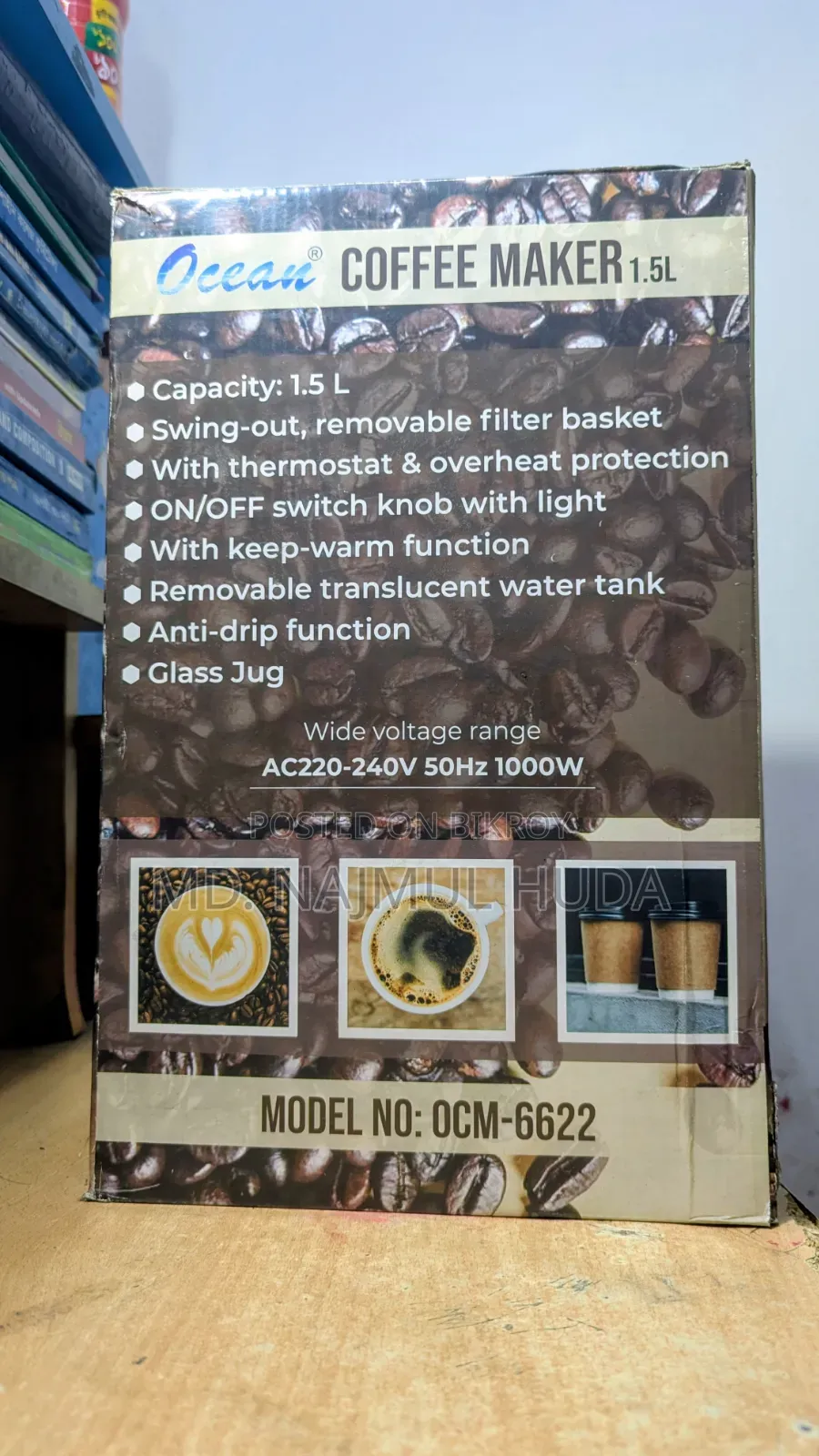 Ocean Coffee Maker Ocm-6622 (1.5l)