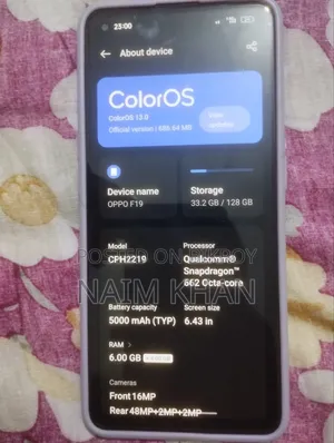 Oppo F19S 128 GB Blue