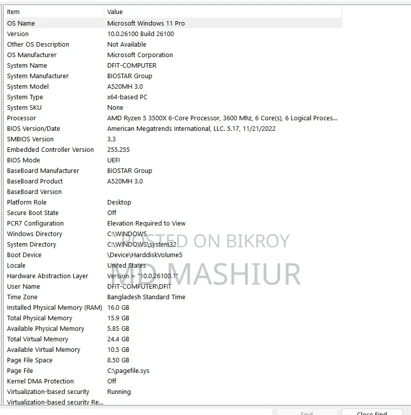 Desktop Computer 16GB AMD Ryzen 5 SSHD+SSD 256GB