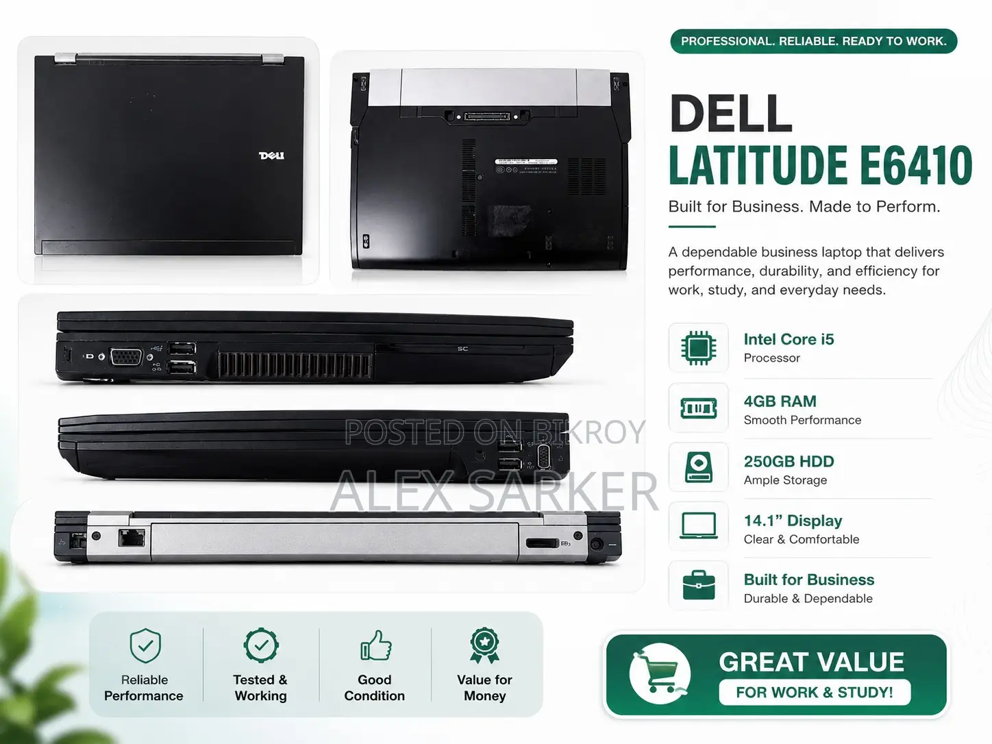 Laptop Dell Latitude E6400 4GB Intel Core 2 Duo HDD 500GB