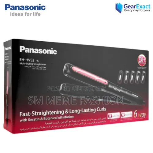 Panasonic Eh-hv52 Multi-styling Hair Straightener 2-in-1 For Both