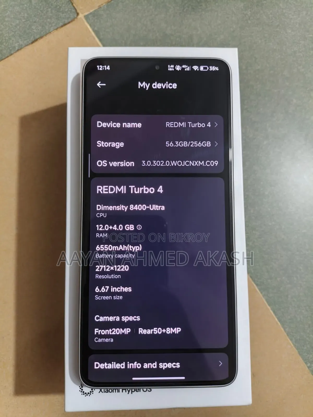 Xiaomi Redmi Turbo 4 256 GB White