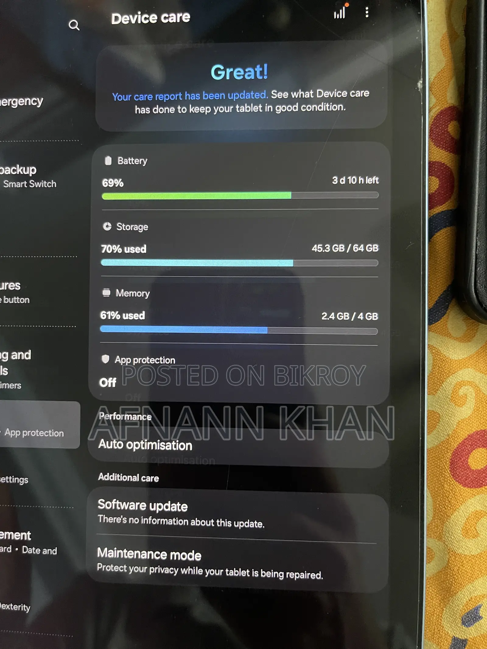 Samsung Galaxy Tab S6 Lite 64 GB Blue
