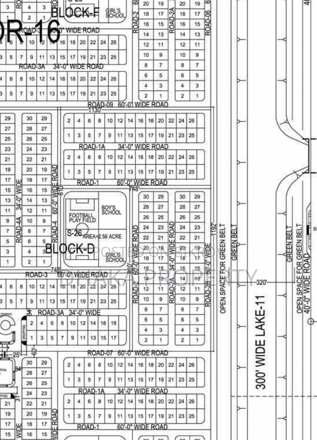 30ft Road 5 Katha Park South at Sector-16/D