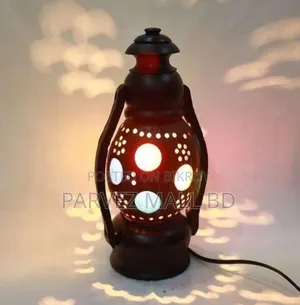 Handicraft Coconut Shell & Wooden Full Handmade Traditional Hurricane Lamp