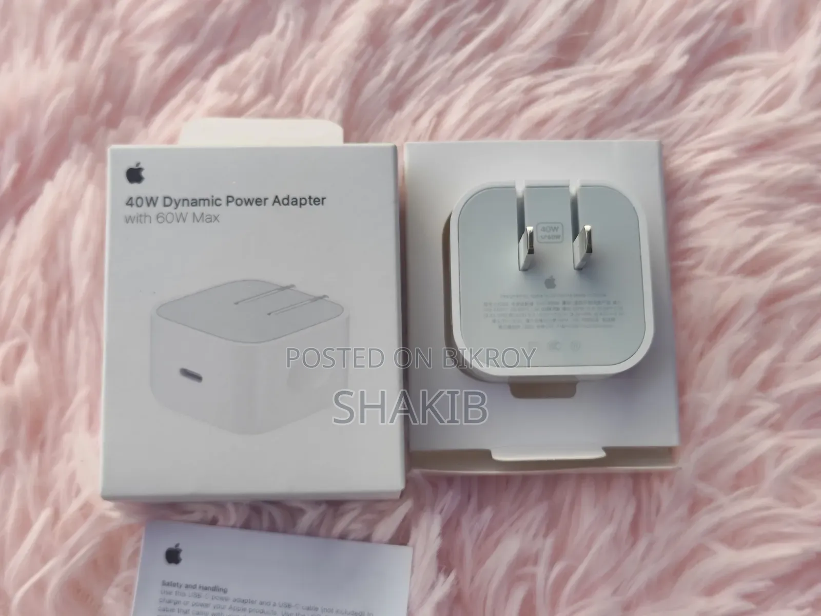 Apple 40w Original Adapter iPhone 16 Pro Max Box Pulled Cable