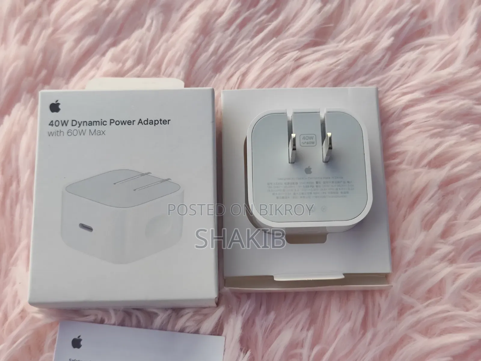 Apple 40w Original Adapter iPhone 16 Pro Max Box Pulled Cable
