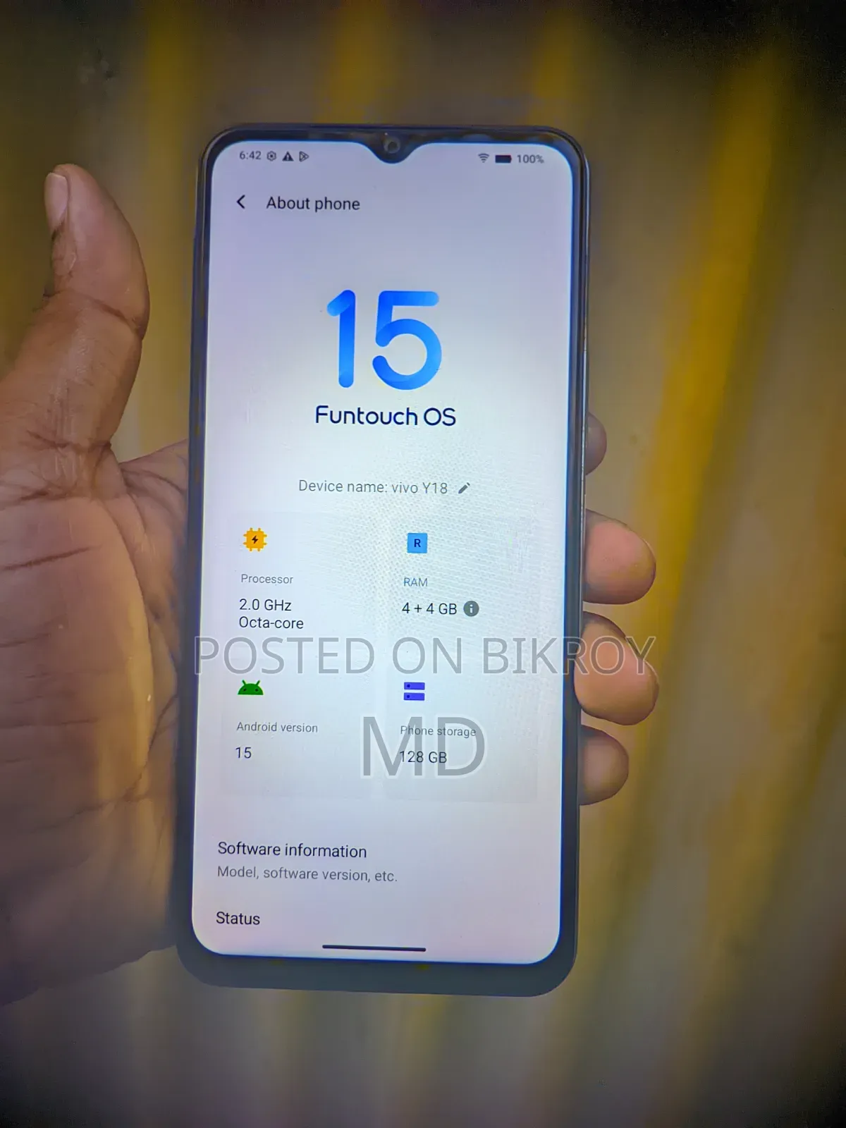 New Vivo Y18 128 GB Blue