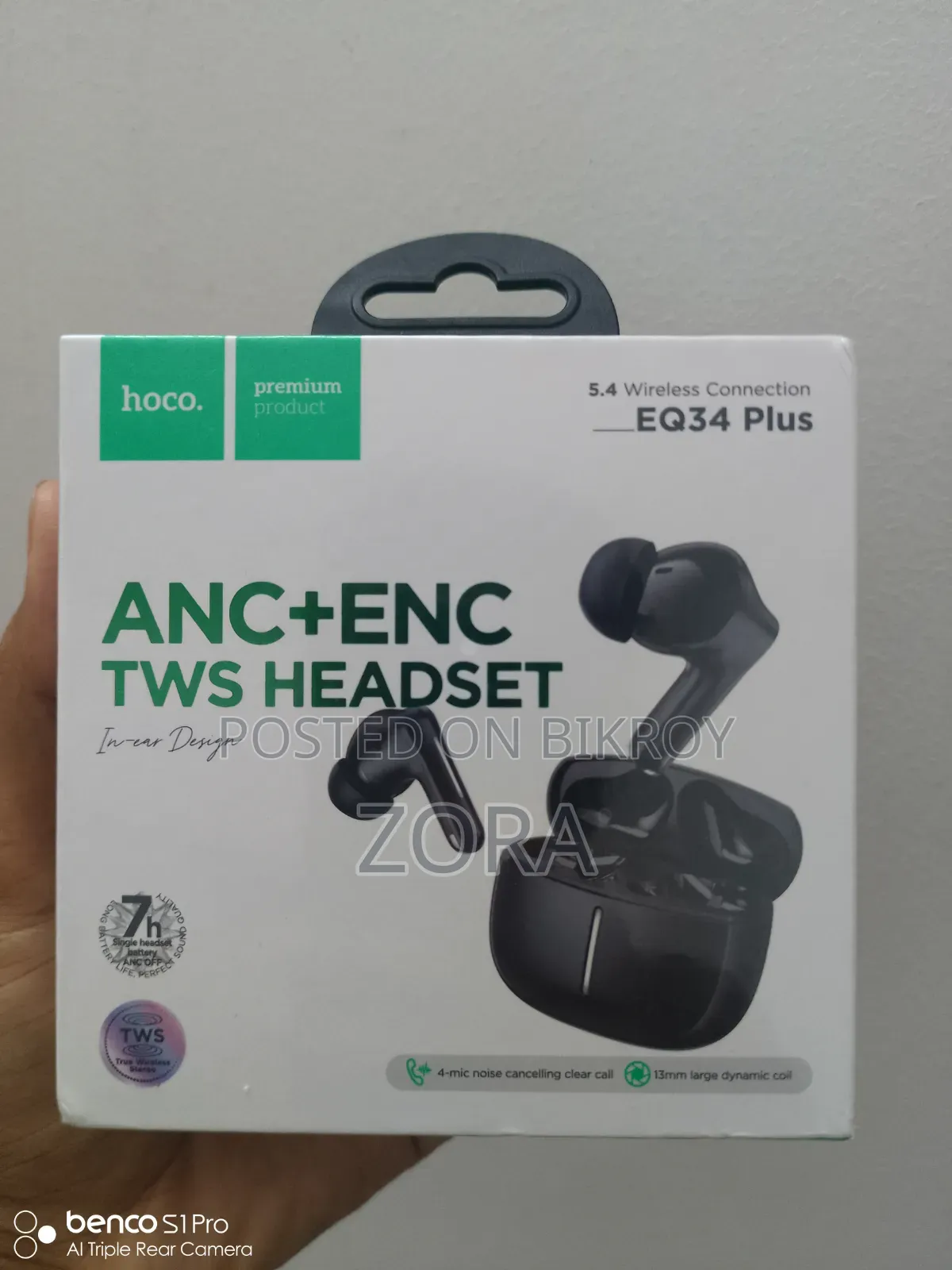 একেবারে ইনটেক Hoco Eq34 Plus (Anc+Enc) ইয়ারবাডস!