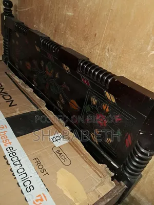 Excellent double bed made of mahogany wood for urgent sale (used for 2 years)