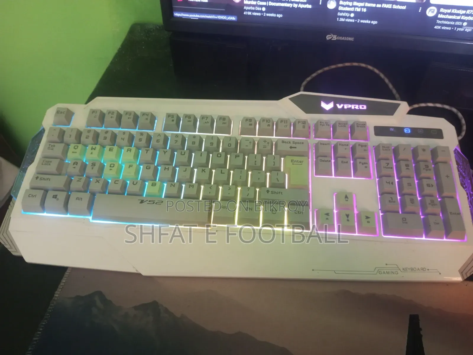 Rapoo V52 Backlit Gaming Keyboard