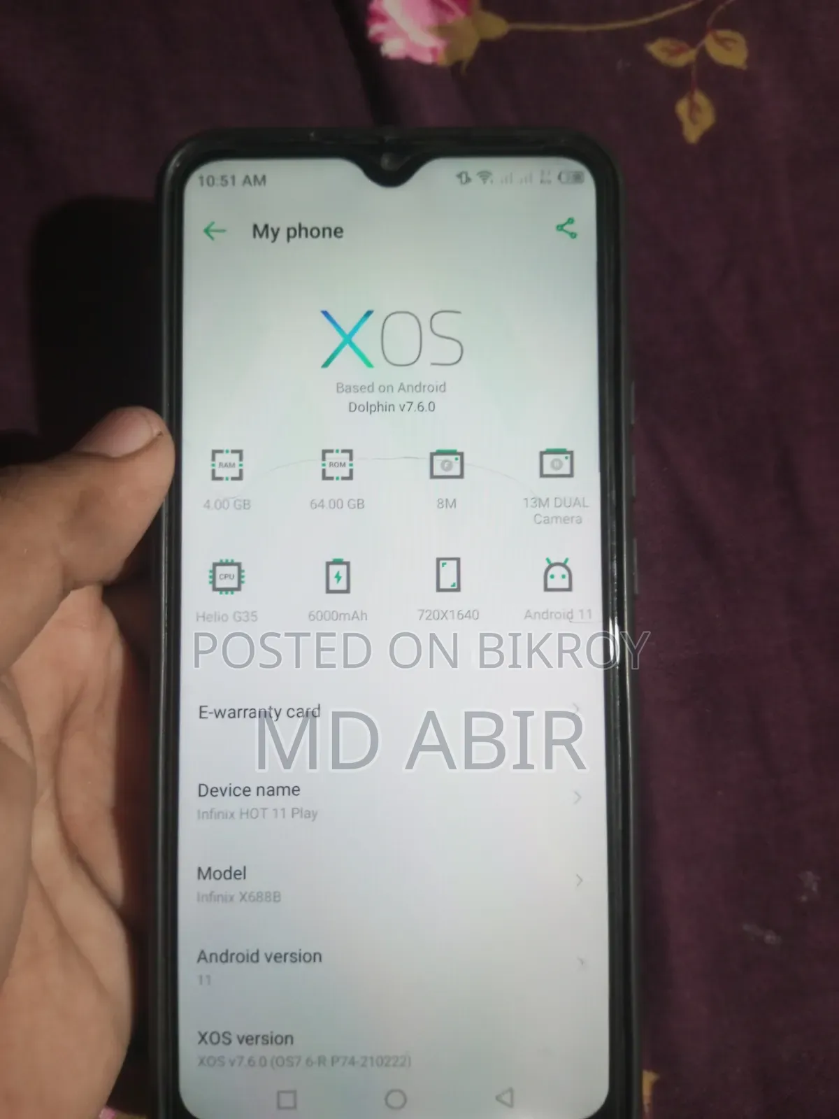 Infinix Hot 10 Play 64 GB Blue