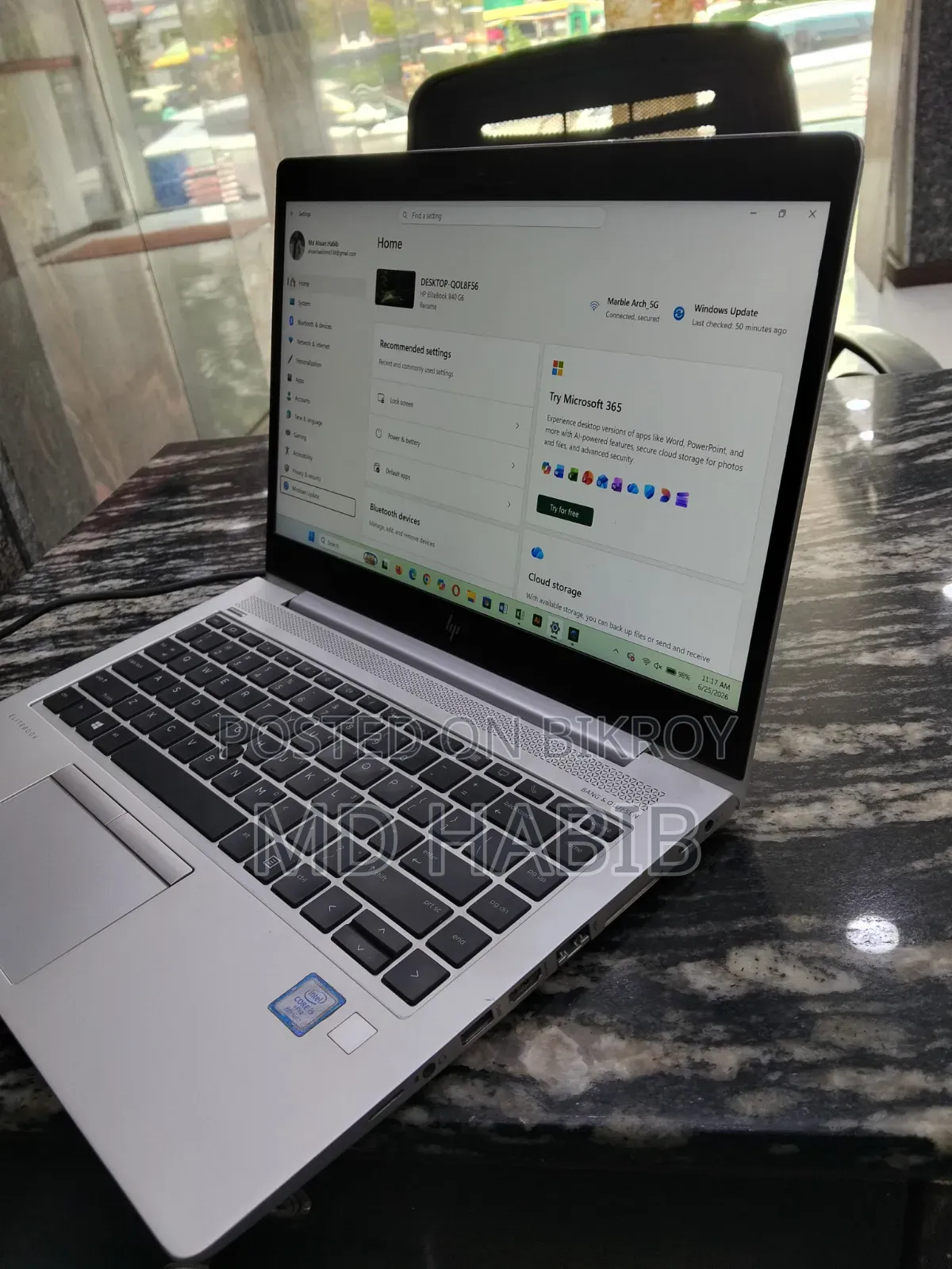 Laptop HP EliteBook 840 G6 16GB Intel Core I5 SSD 256GB