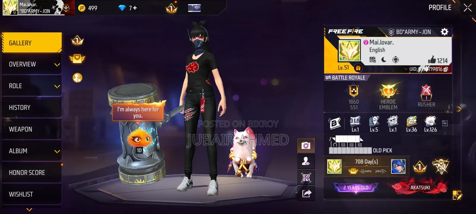 Free Fire ID 3 Years Old