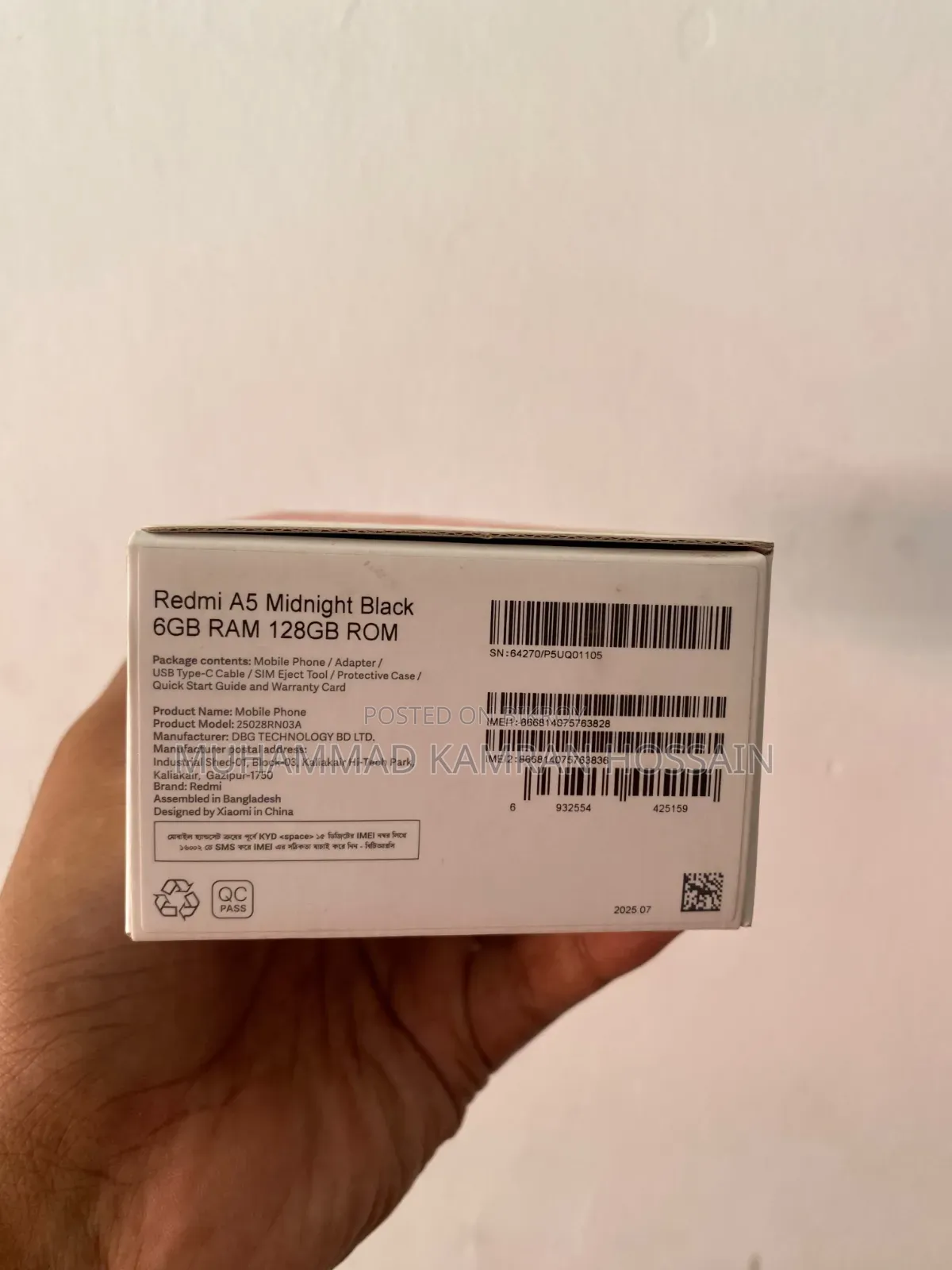 Xiaomi Redmi A5 4G 128 GB Black