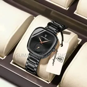 Poedagar New Unique Design Stainless Steel Ladies Watch-black