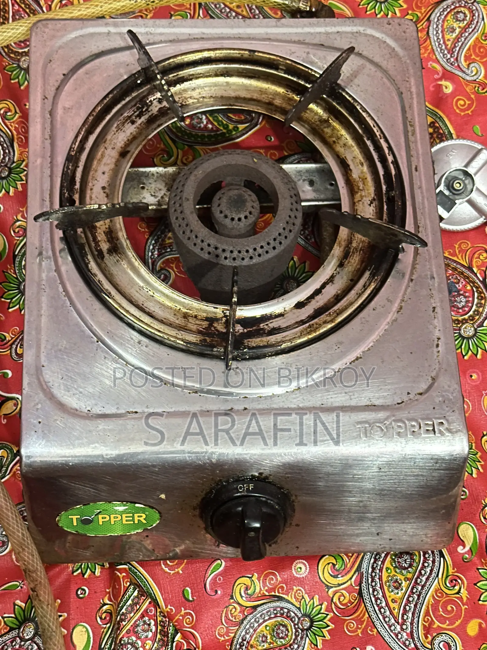 Steel single gas stove (Topper) for sale