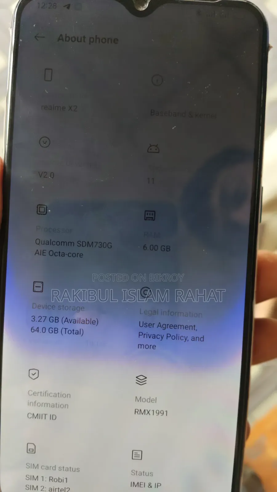 Realme X2 64 GB Gray