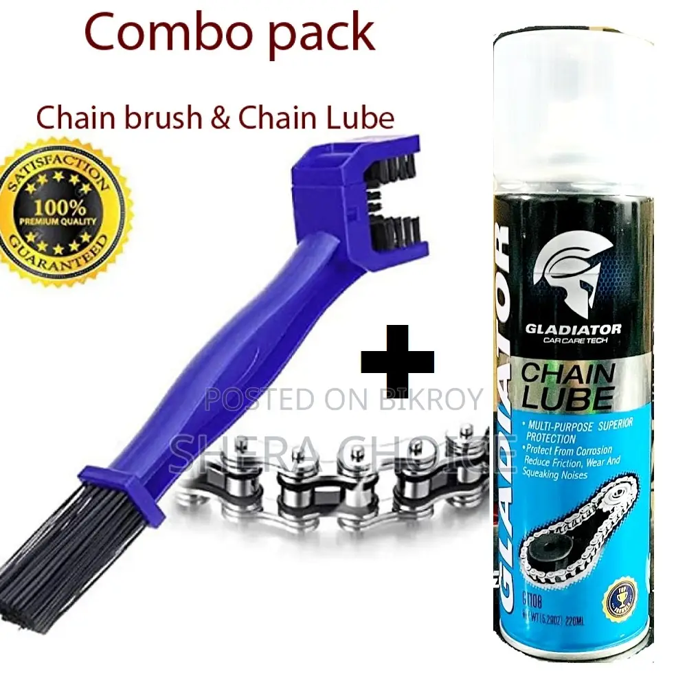 Gladiator Chain Lube and Brush Combo, Motorcycle Chain Lube Oil