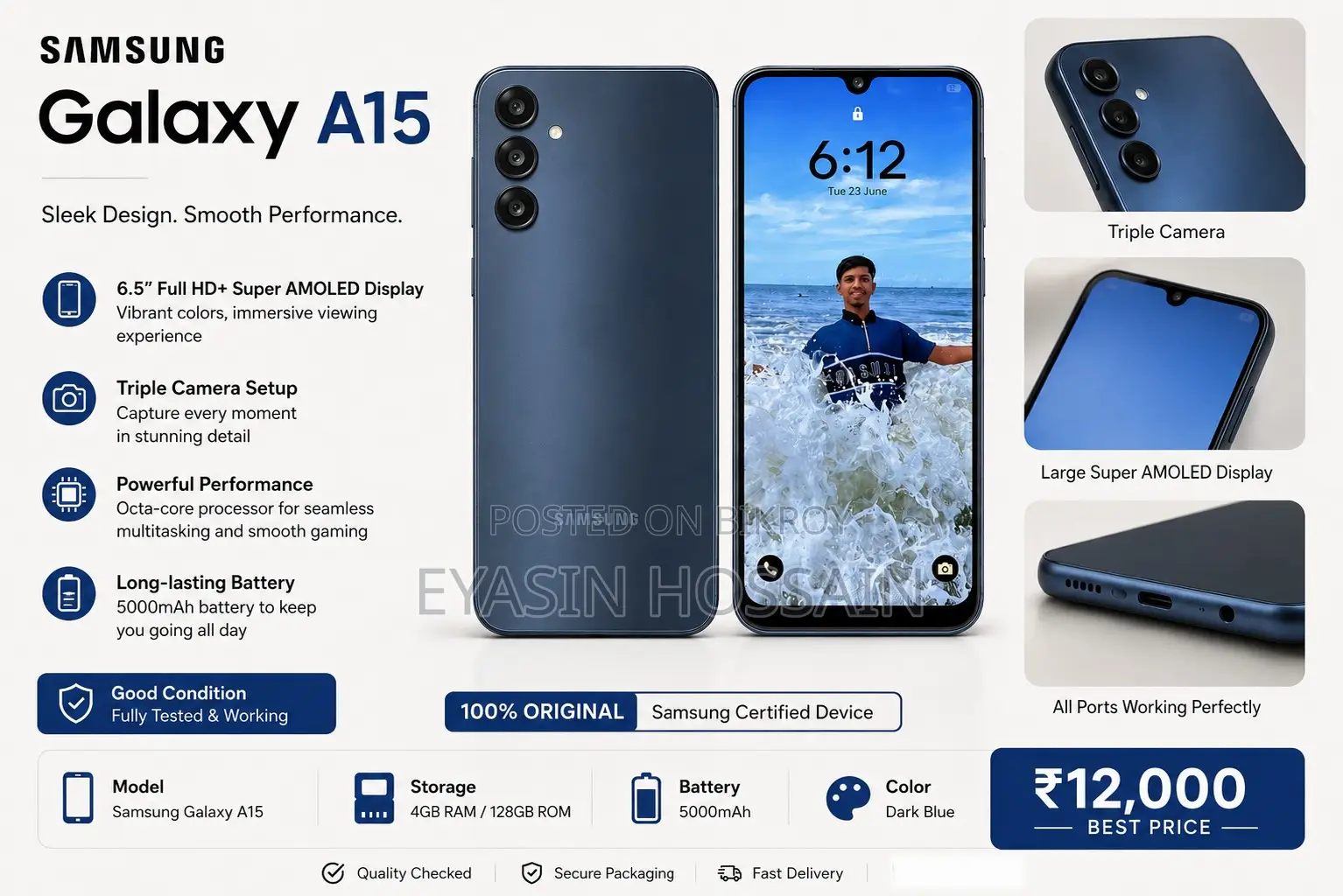 Samsung Galaxy A15 128 GB Blue