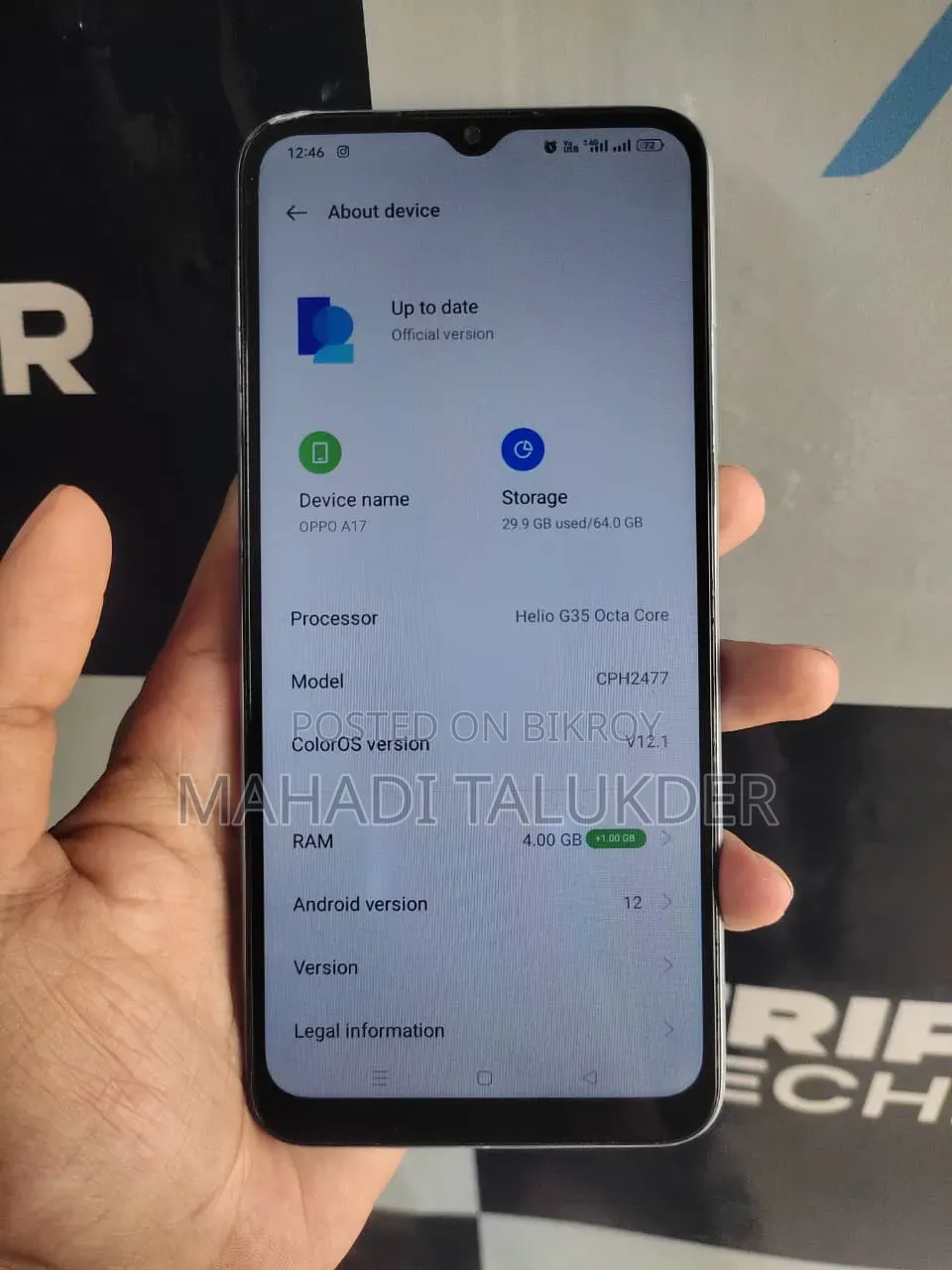 Oppo A17 64 GB Blue