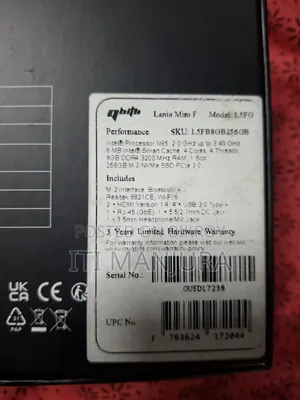 Desktop Computer 8GB Intel SSD 256GB