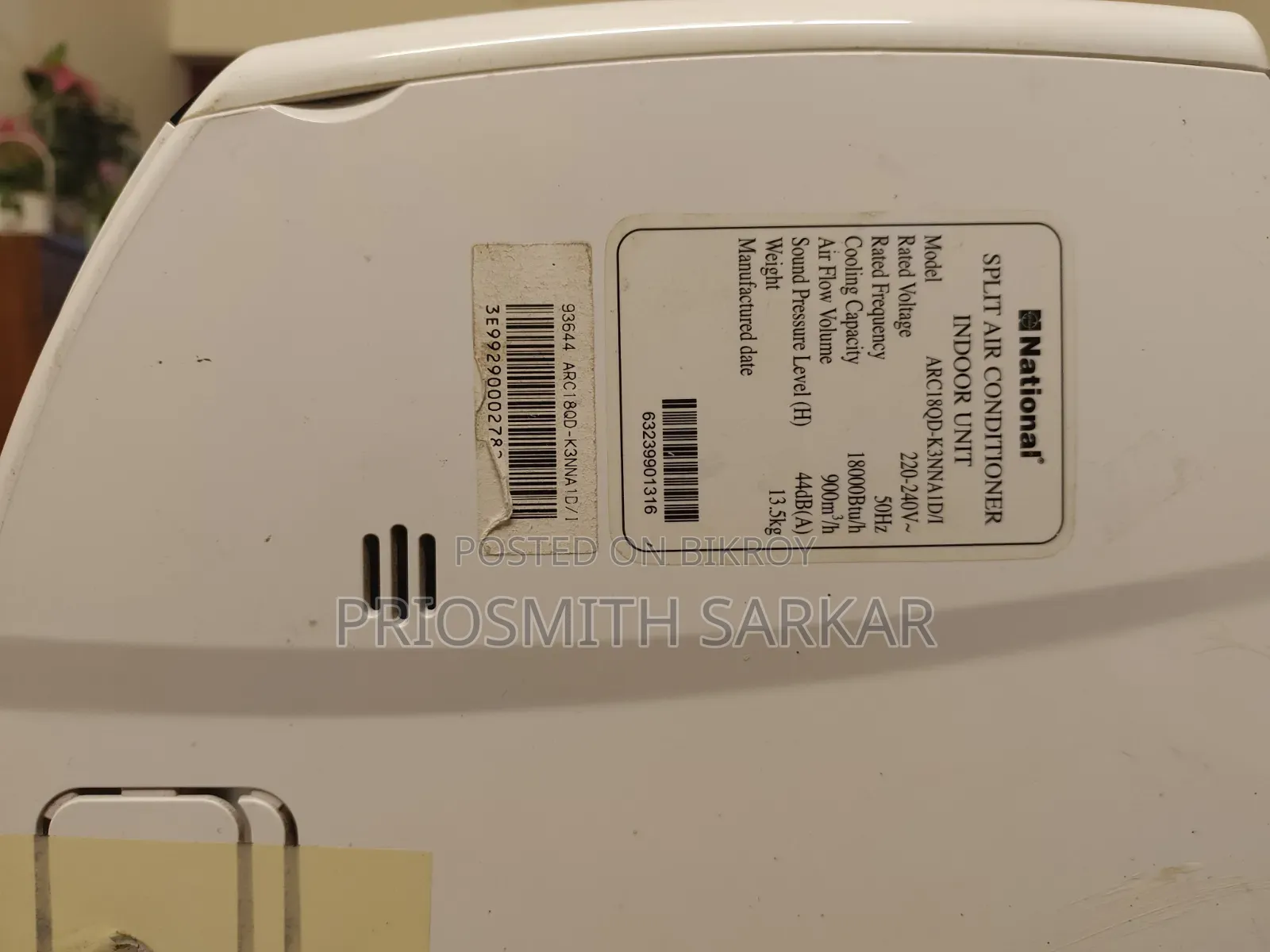 National 1.5 Ton Non-Inverter Split AC