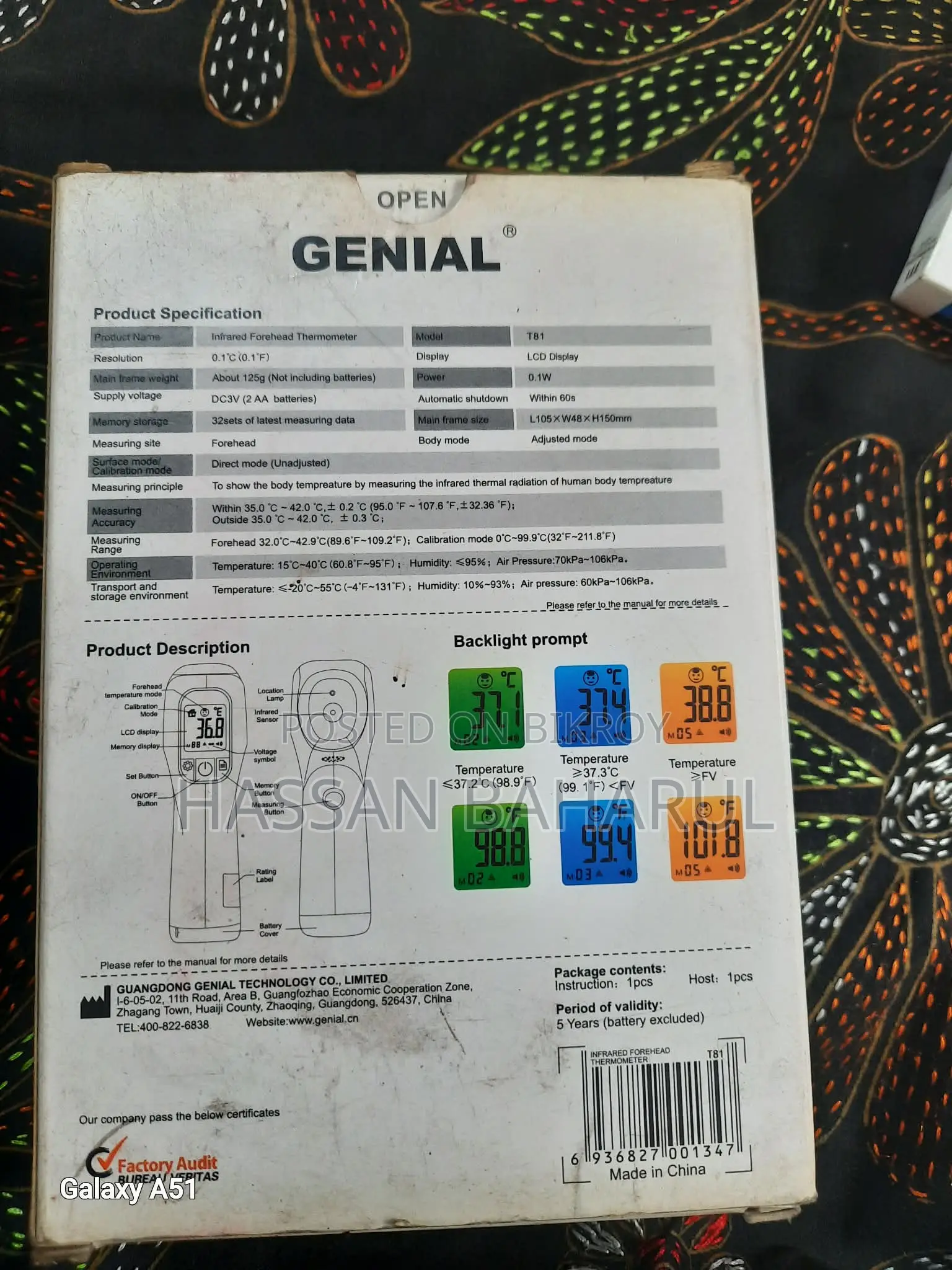 Original Genial Infrared Thermometer From Australia