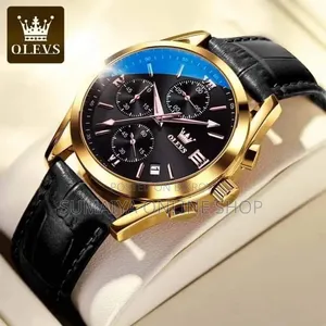 সোনার-টোন Olevs ক্রনোগ্রাফ ঘড়ি