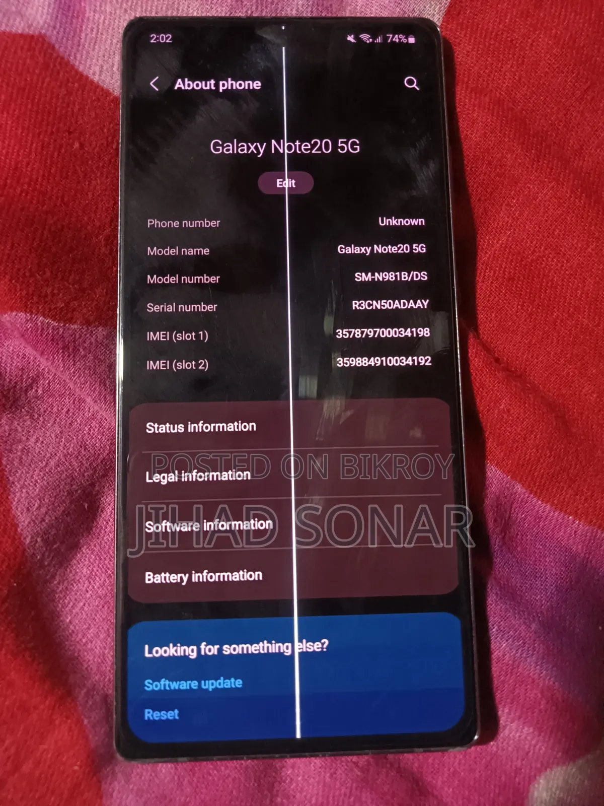 Samsung Galaxy Note 20 5G 256 GB Gray