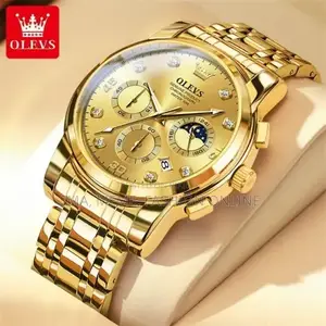 Olevs 2889 Ch – Gold Olevs 2889 Quartz Stainless Steel Strap Watch