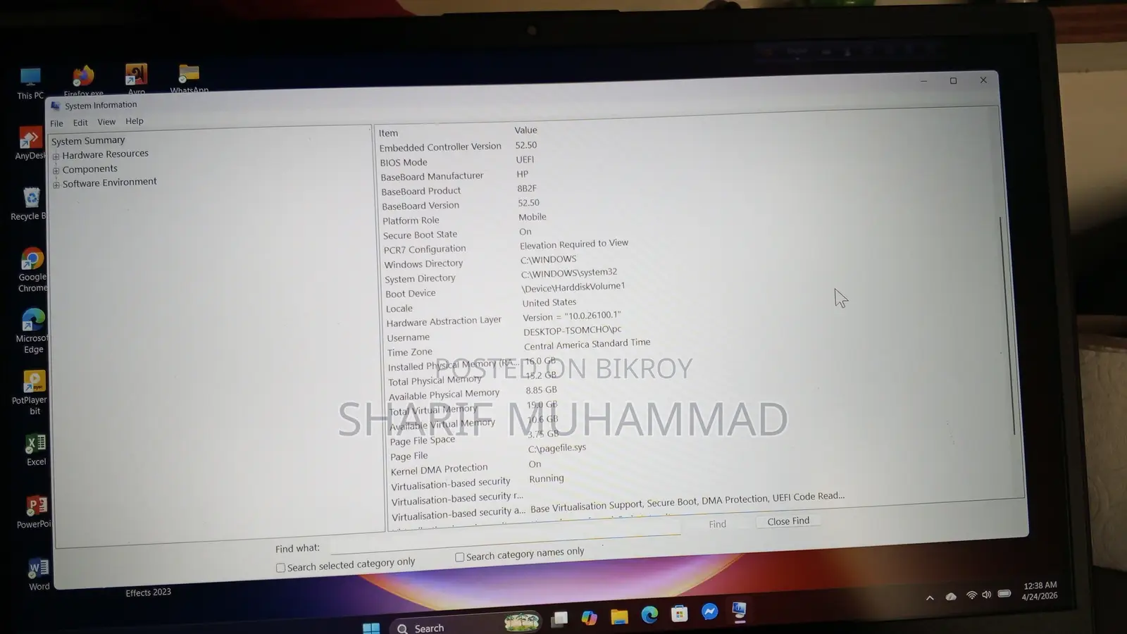 Laptop HP 15 8GB AMD Ryzen 5 SSD 512GB