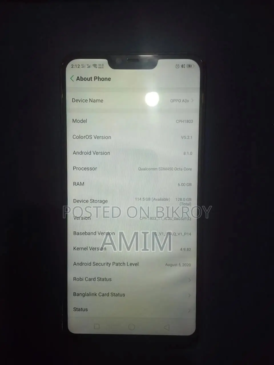 Oppo A3s 64 GB Blue