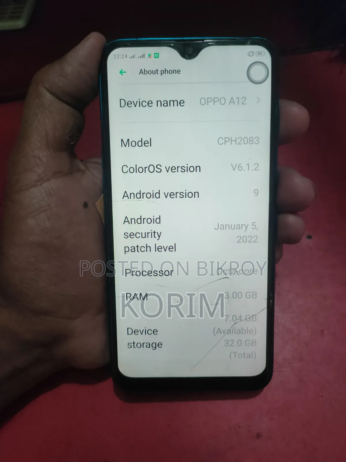 Oppo A12 32 GB Blue