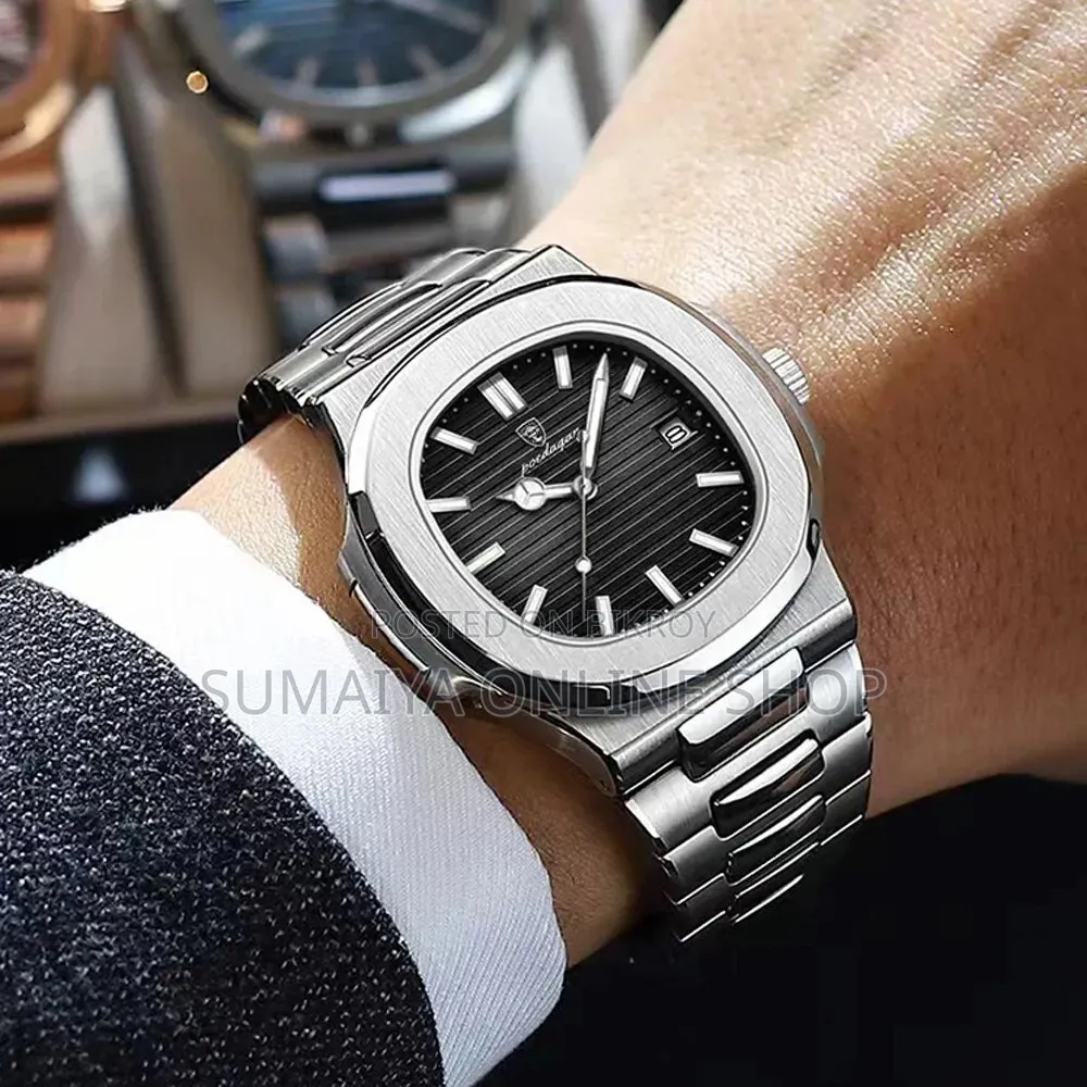 Poedagar 613 Luxury Stainless Steel Strap Watch