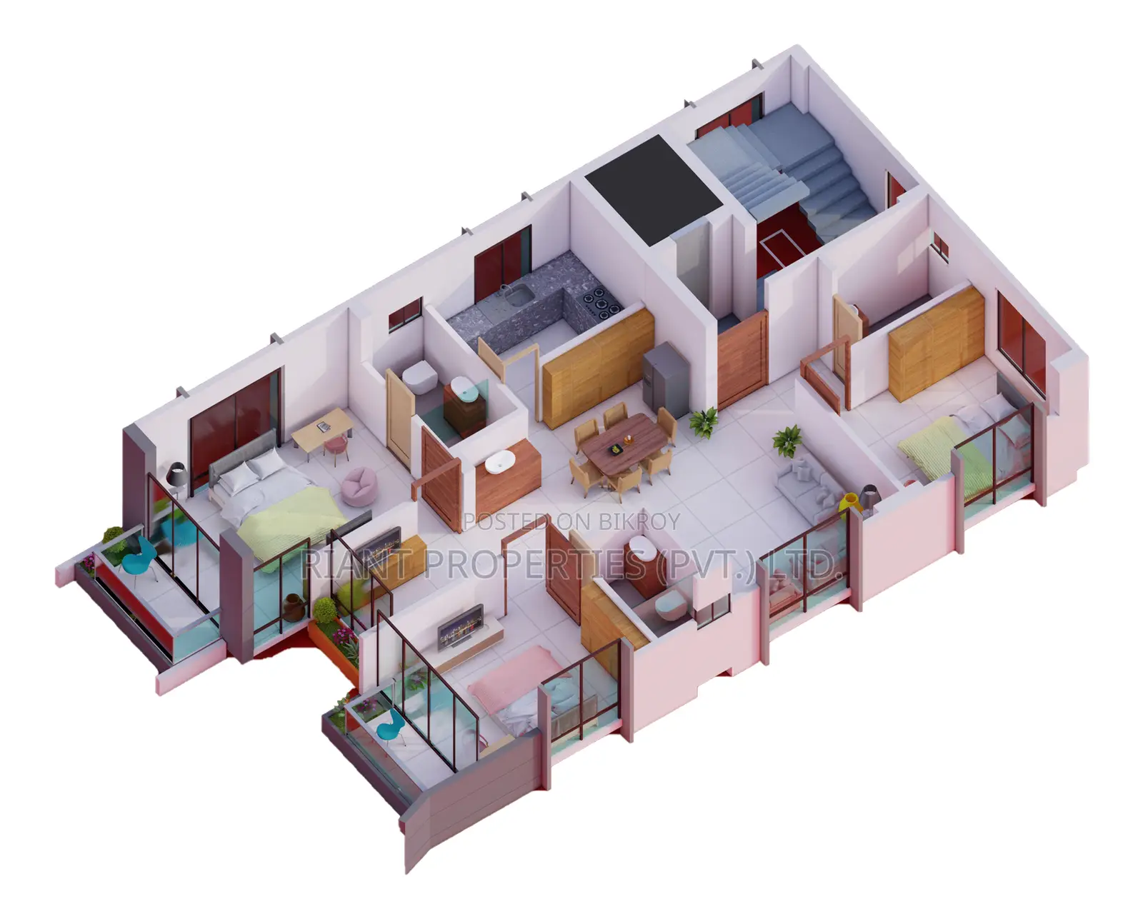 3 Bedroom Apartment in Riant Haque Villa, Uttara for sale