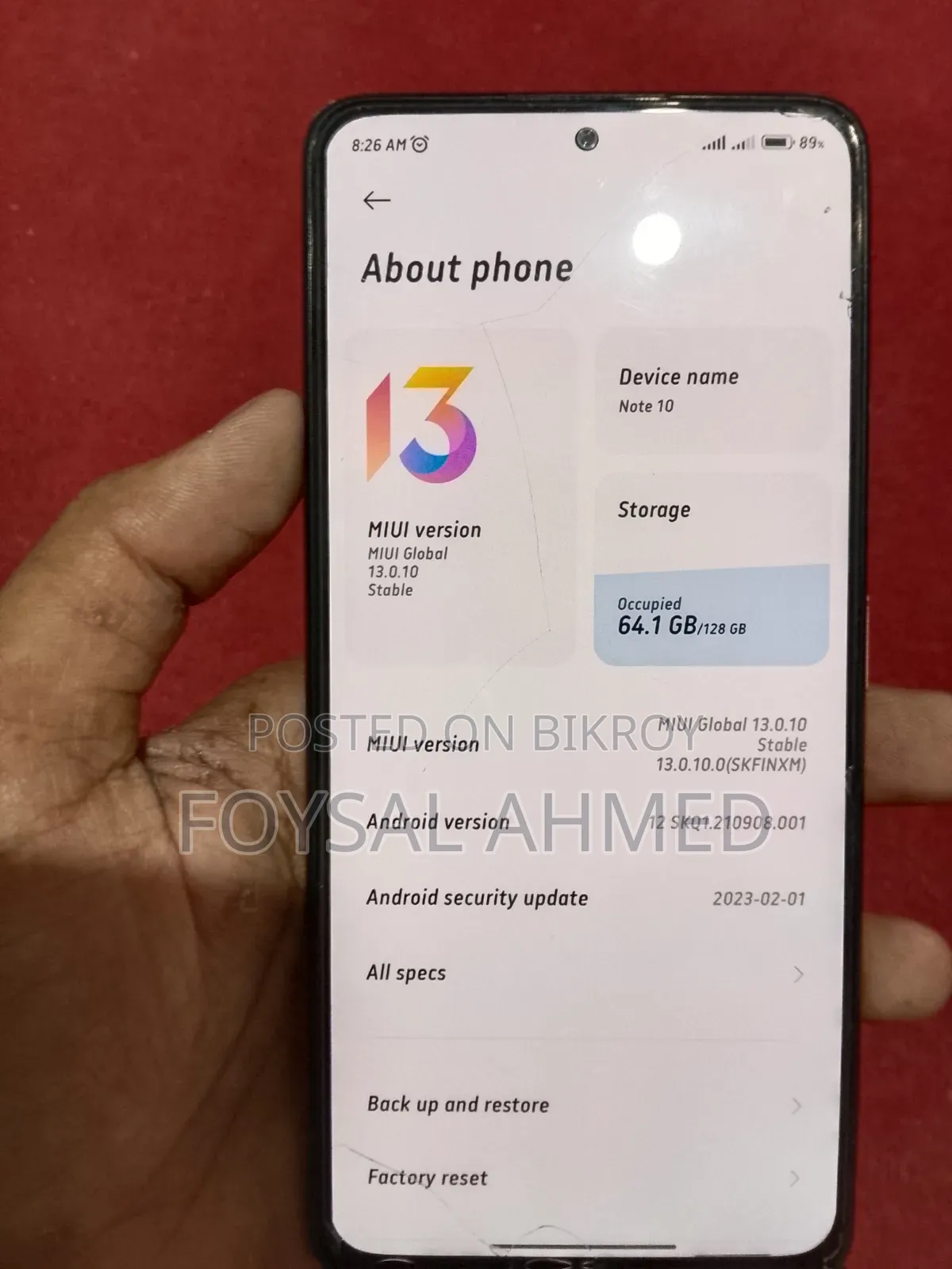 Xiaomi Redmi Note 10 Pro Max 128 GB Bronze