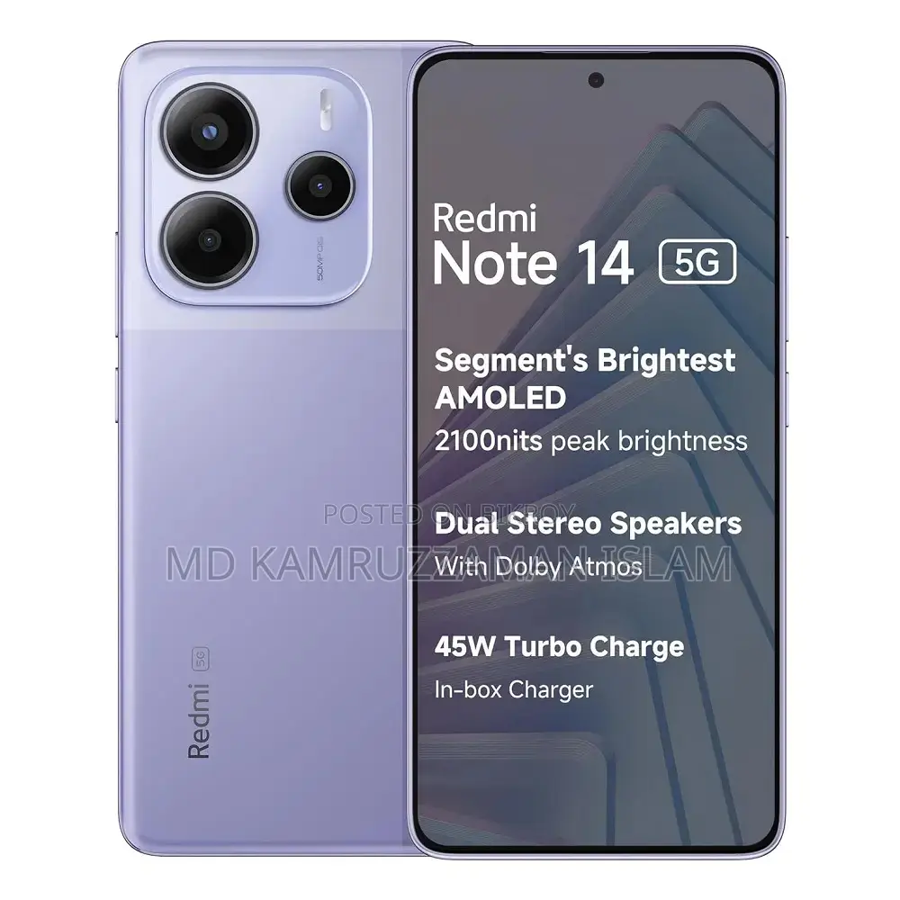 New Xiaomi Redmi Note 14 5G 256 GB Gold