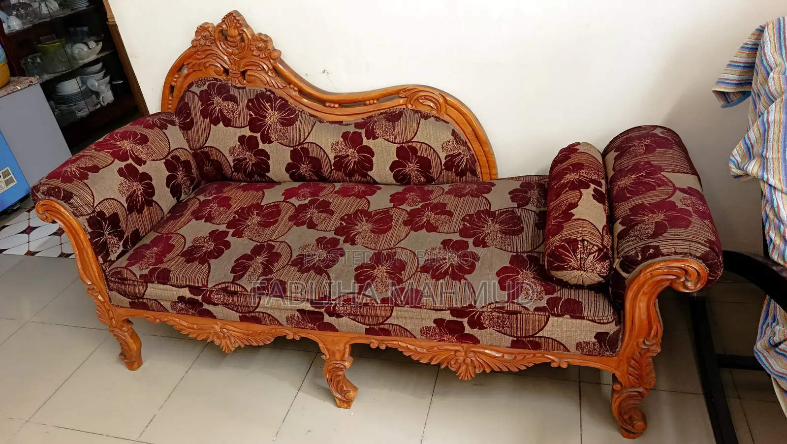 Teak 2-seat sofa