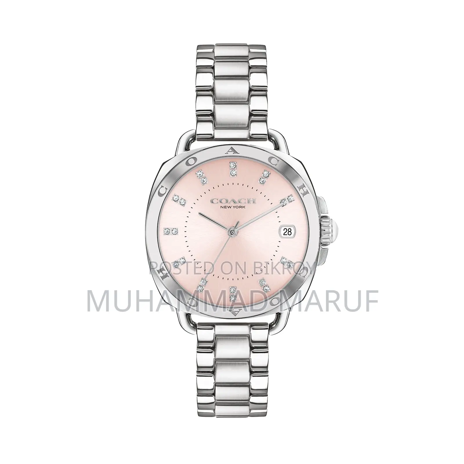 Coach Tatum Quartz Crystal Blush Dial Ladies Watch