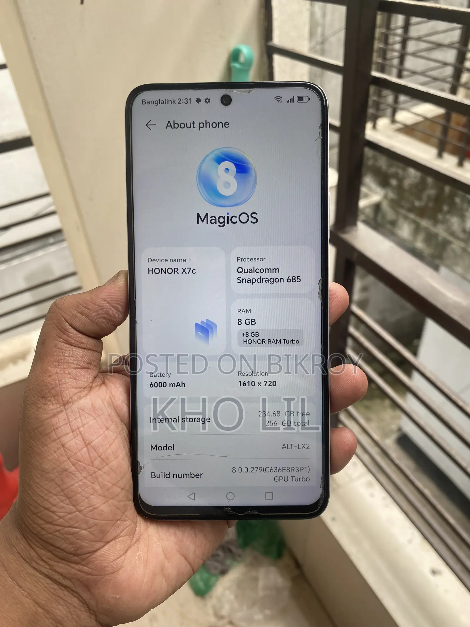 Honor X7c 256 GB White
