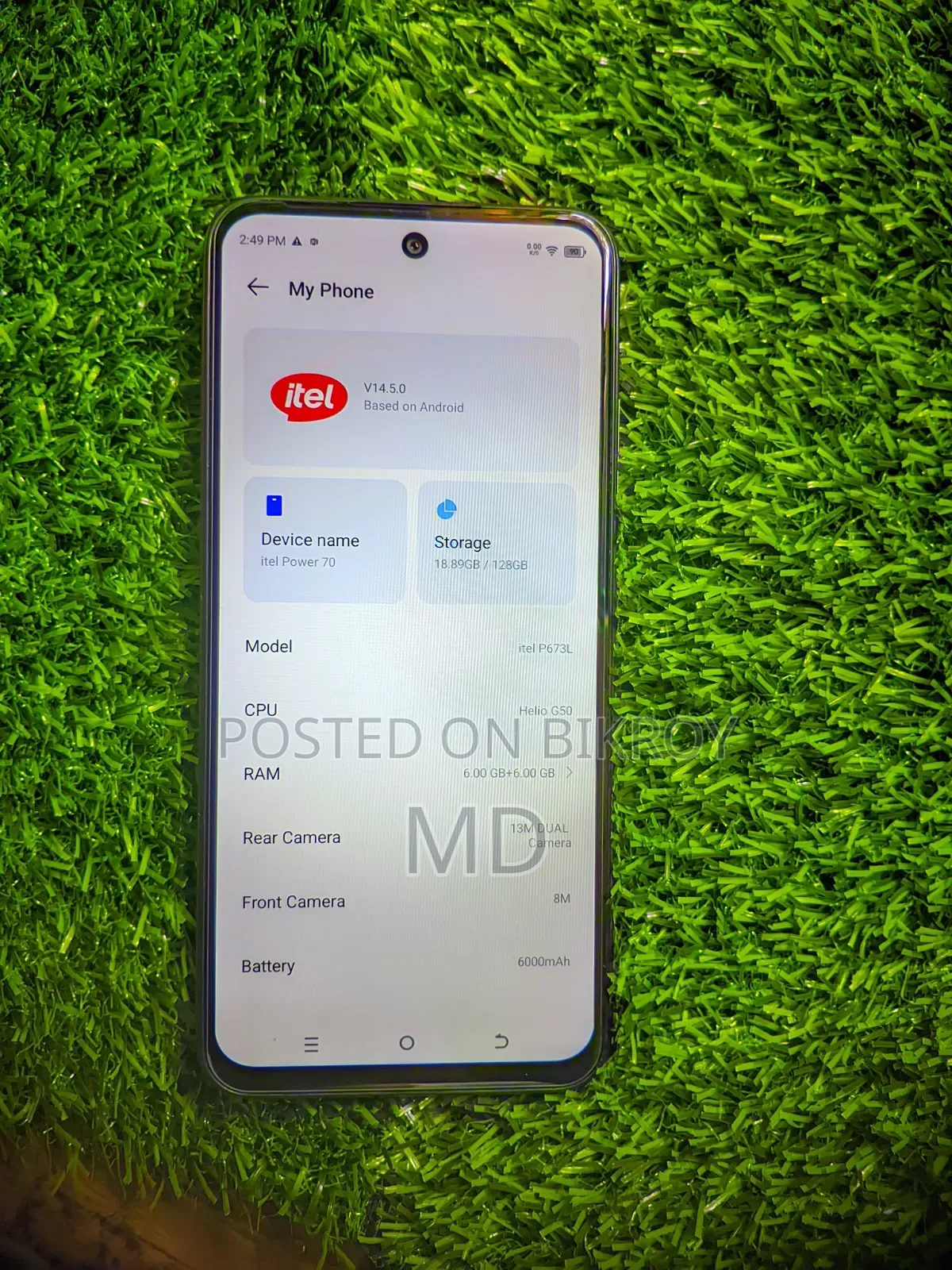 New Itel Power 70 128 GB Black