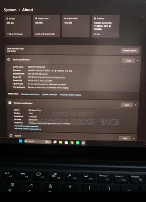 Laptop Dell XPS 13 9380 16GB Intel Core I7 HDD 512GB