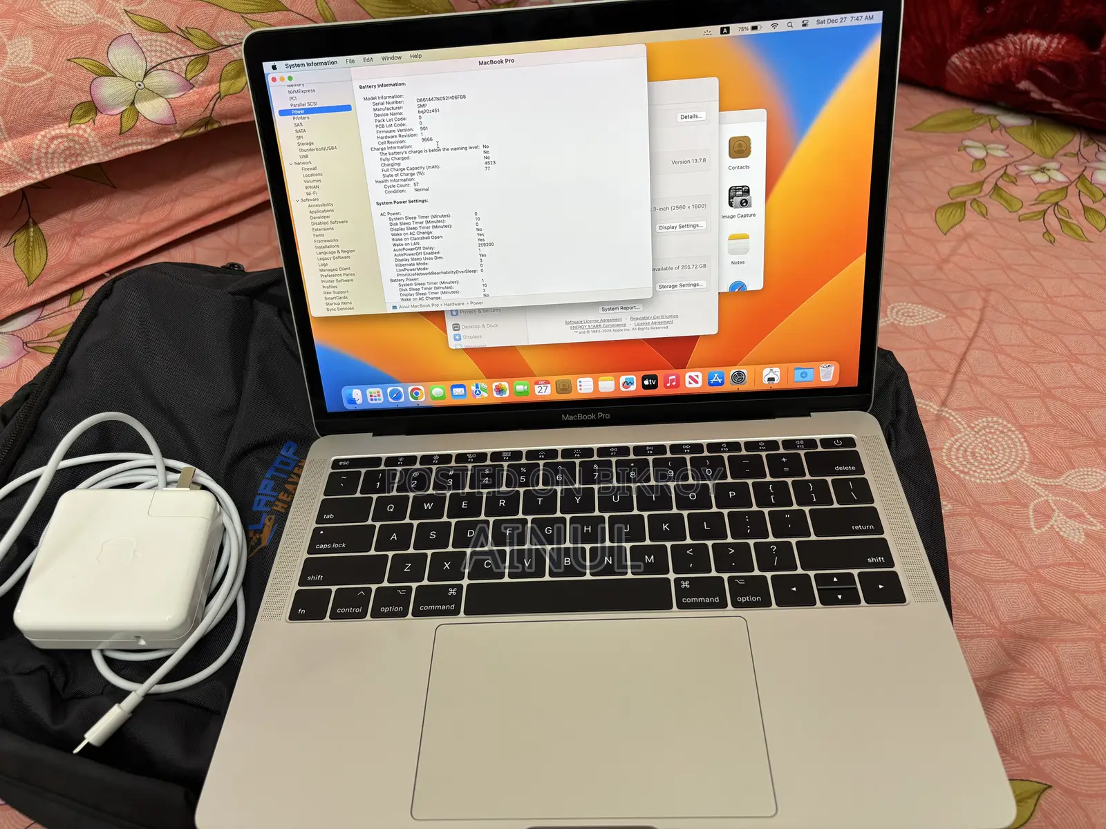 Laptop Apple MacBook Pro 2017 8GB Intel Core i5 Solid State Drive 256GB