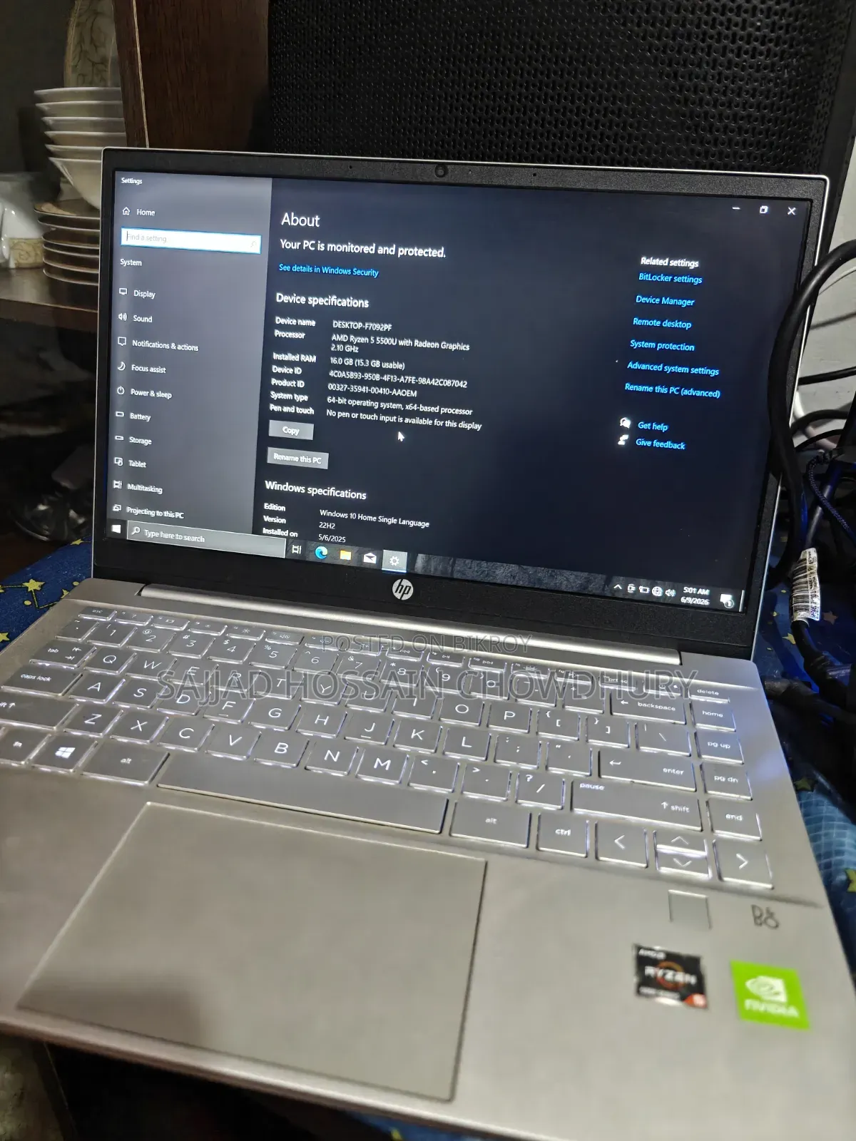 Laptop HP Pavilion 14 16GB AMD Ryzen 5 SSD 512GB