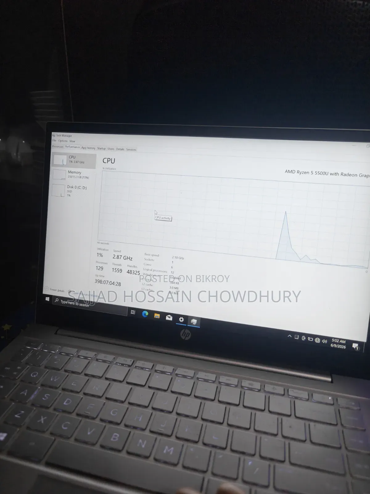 Laptop HP Pavilion 14 16GB AMD Ryzen 5 SSD 512GB