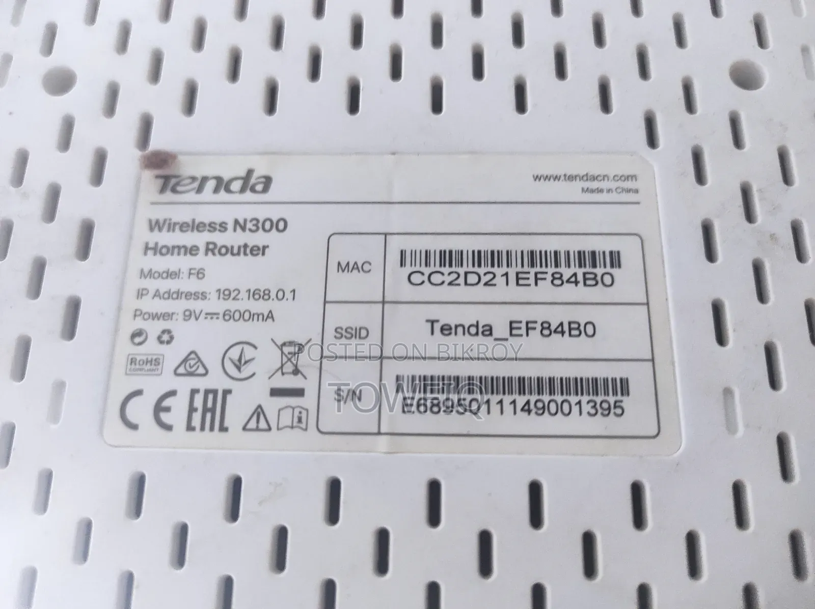 Tenda F6 Router