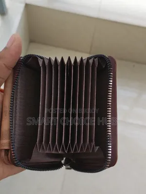 Premium Pu Leather Accordion Card Holder Wallet for Men Women